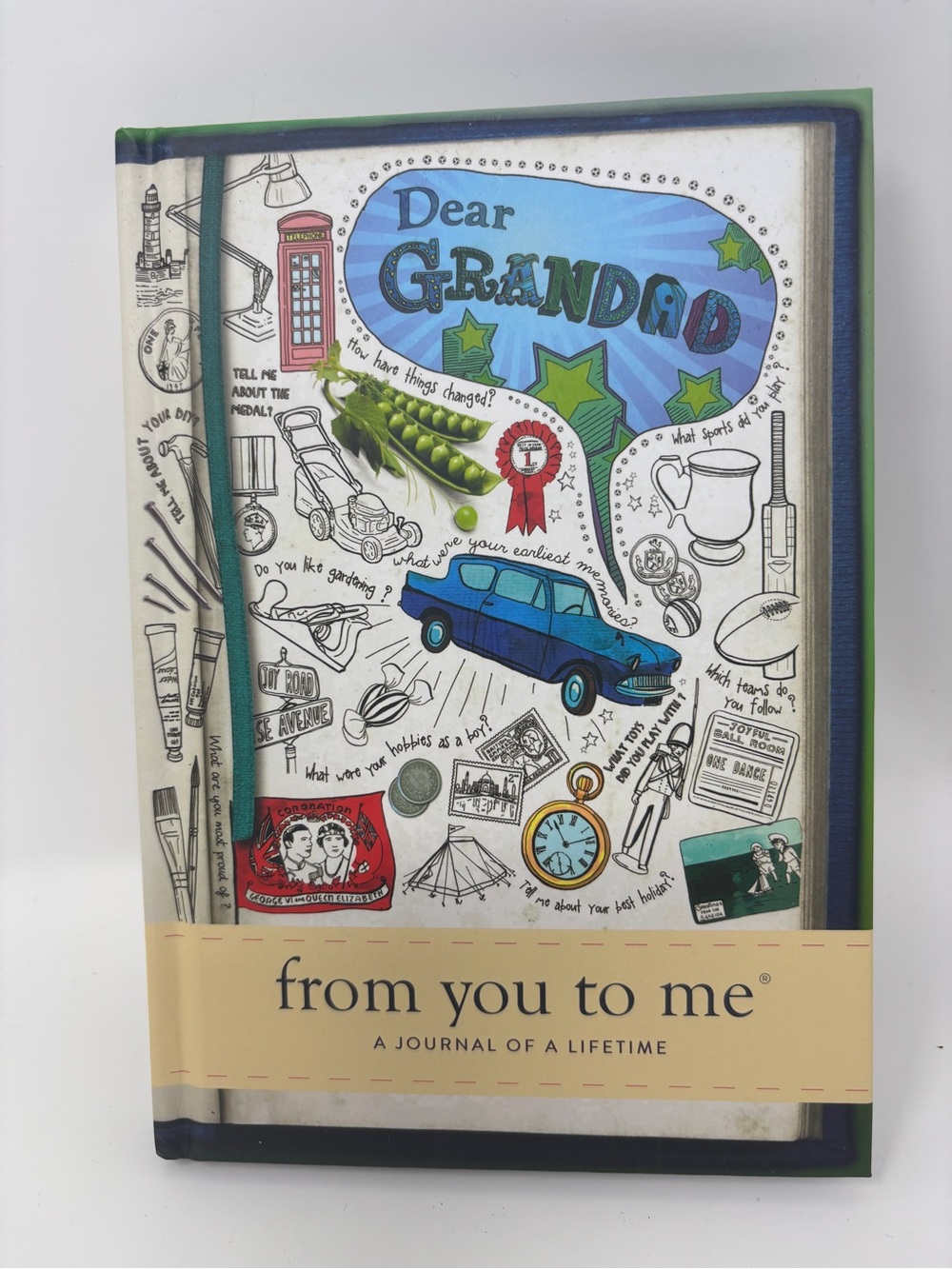 Dear Grandad From You to Me Guided Memory Journal Hardcover Keepsake Book
